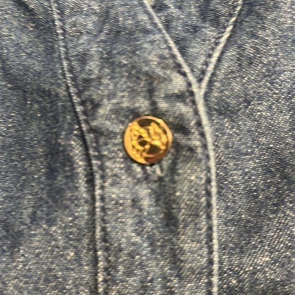 Draper James Ruffle Sleeves Denim Top Sz S - Picture 5 of 7